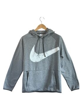 Nike Men’s Therma-FIT Training Hoodie Grey Big Swoosh Medium